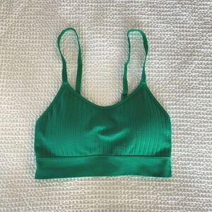 Auden Green Ribbed Seamless Bralette - XS
